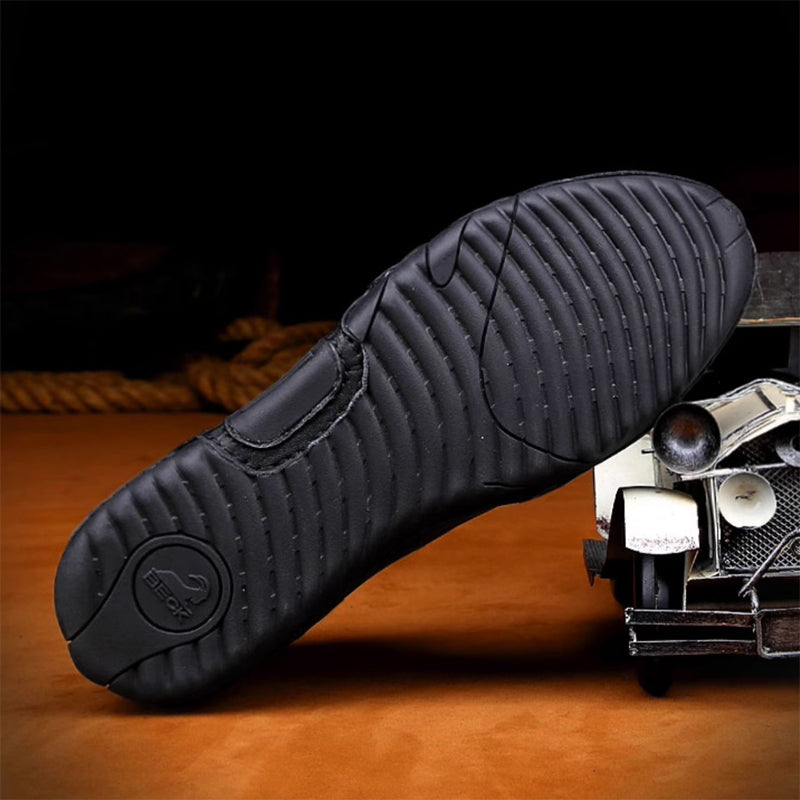 Leather Soft Sole High Top Casual Shoes