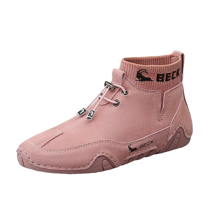 Hand-stitched Leather Ankle Boots For Women