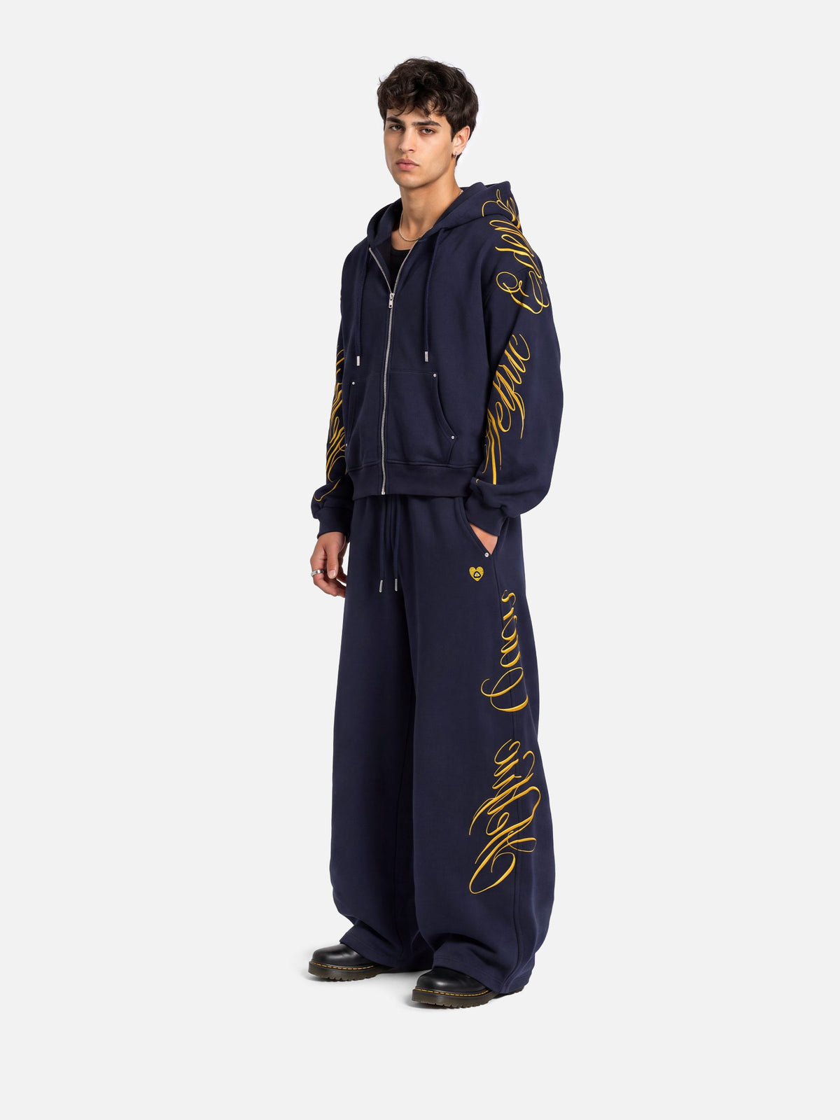 Aelfric Eden Boxy Script Embroidery Hoodie Sets