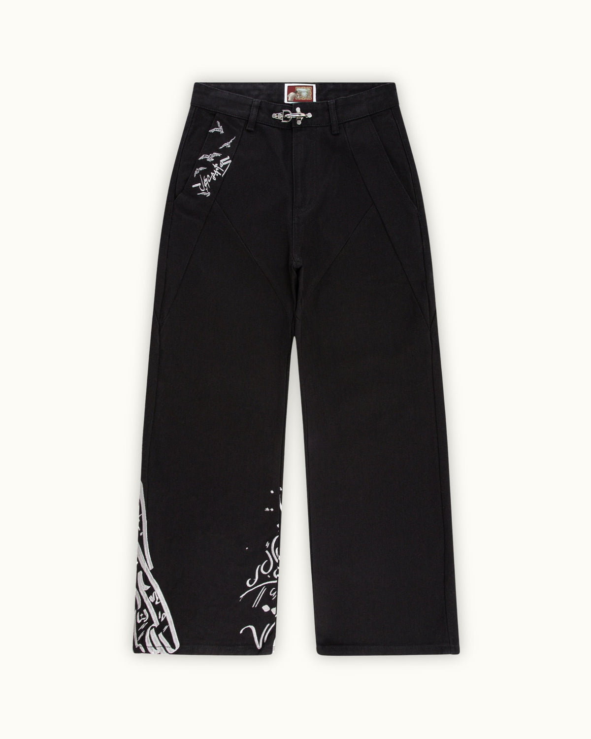 Black Crescent Pants（Printed style）