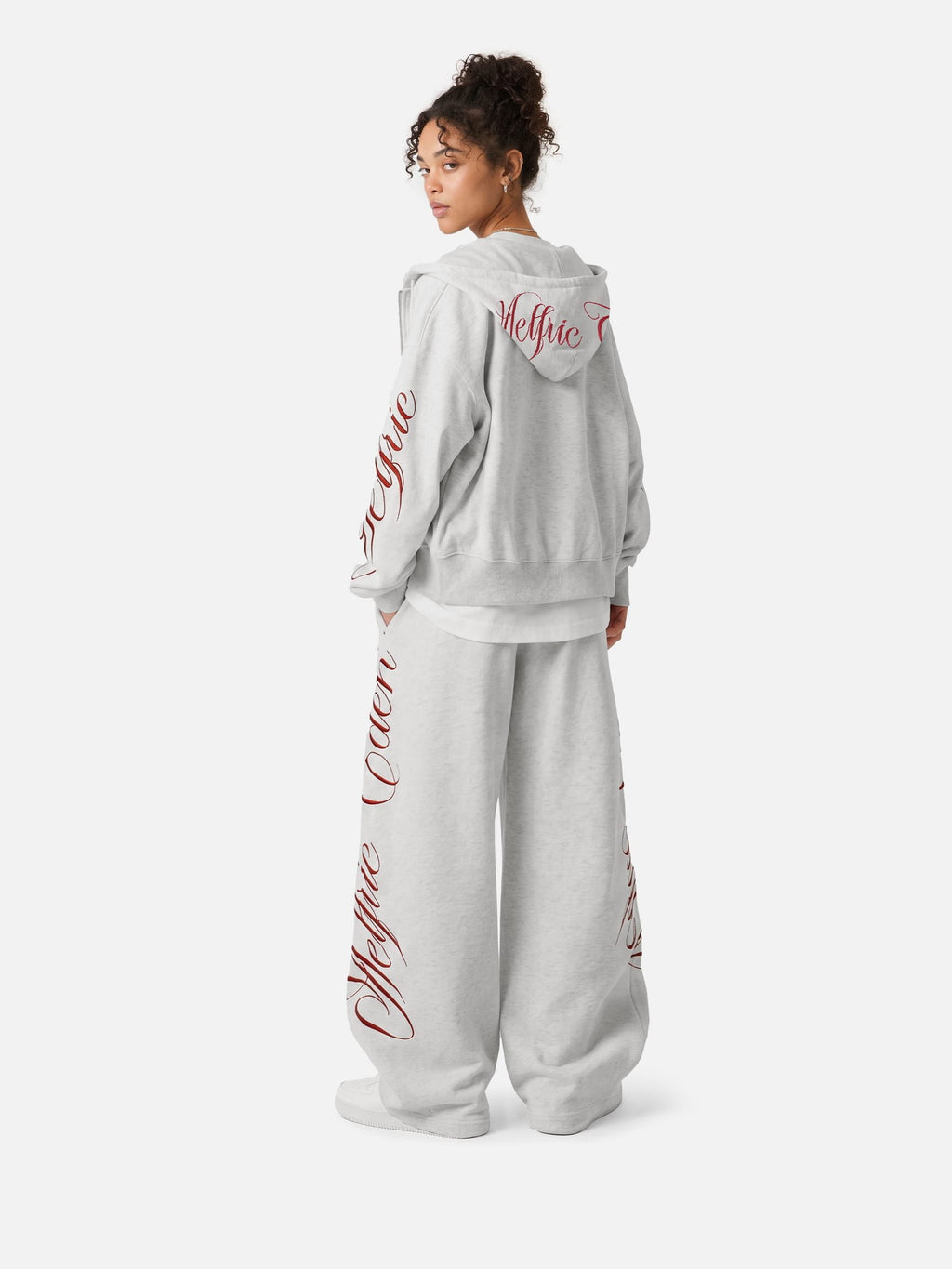 Aelfric Eden Boxy Script Embroidery Hoodie Sets