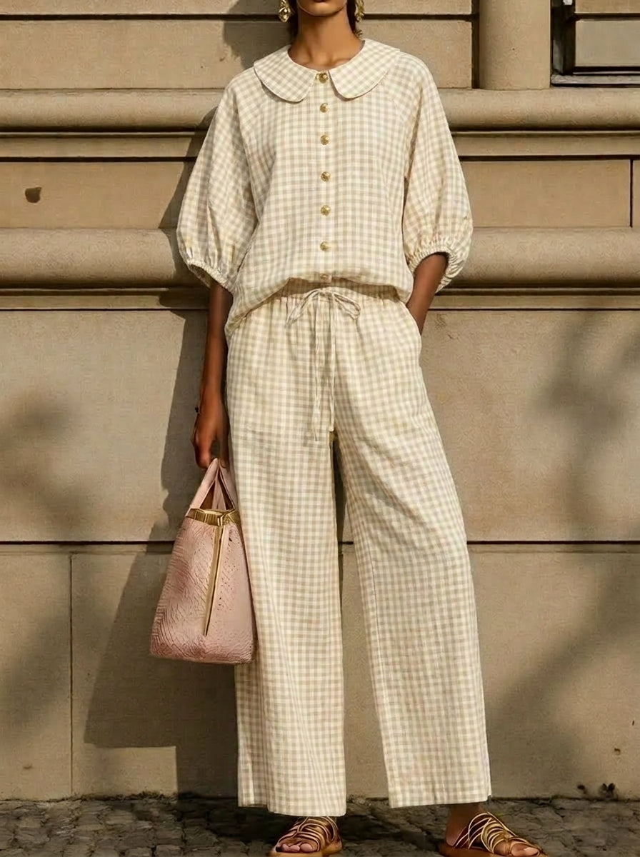 The Sun-Drenched Tuscany Gingham Set