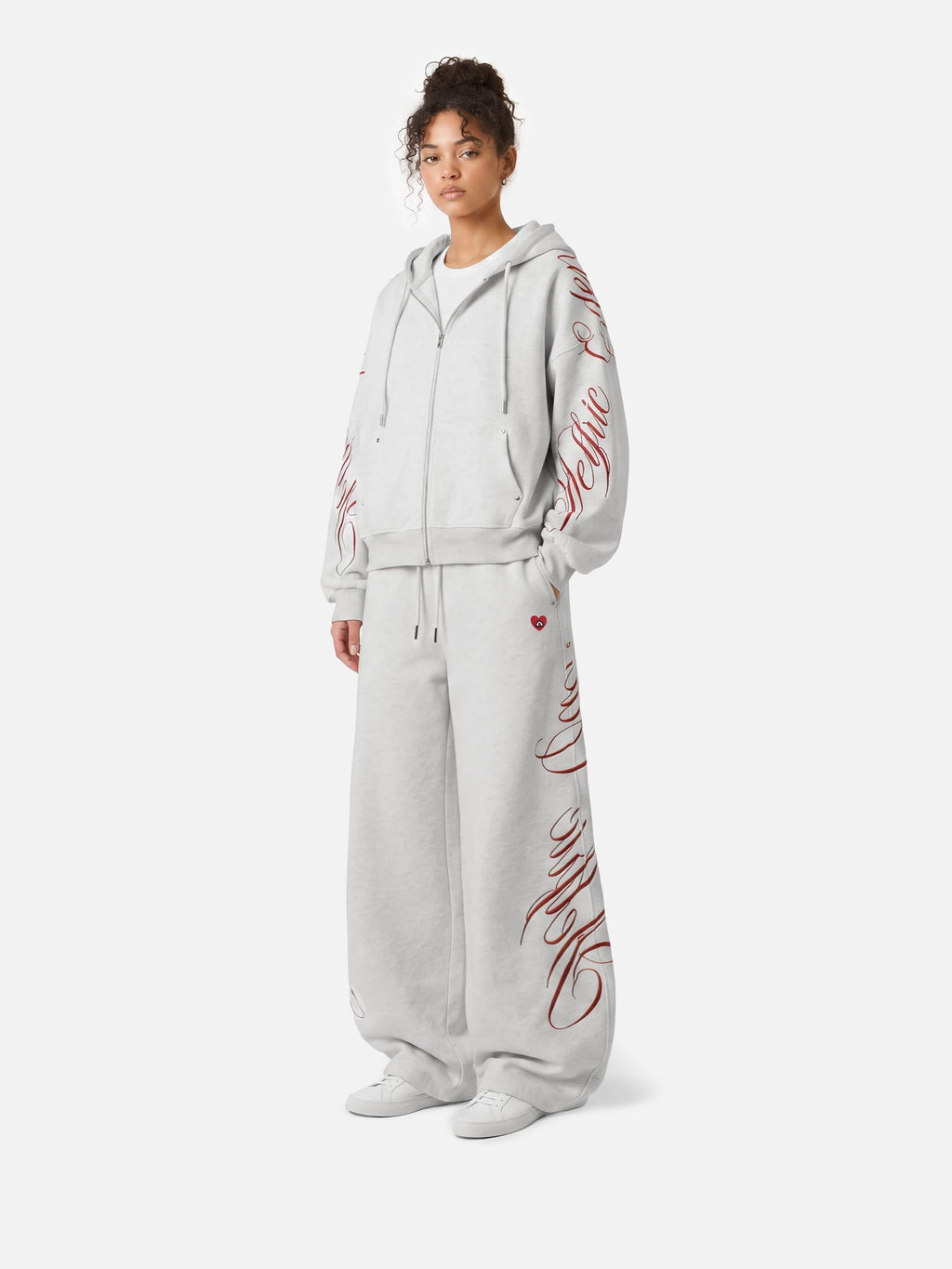 Aelfric Eden Boxy Script Embroidery Hoodie Sets