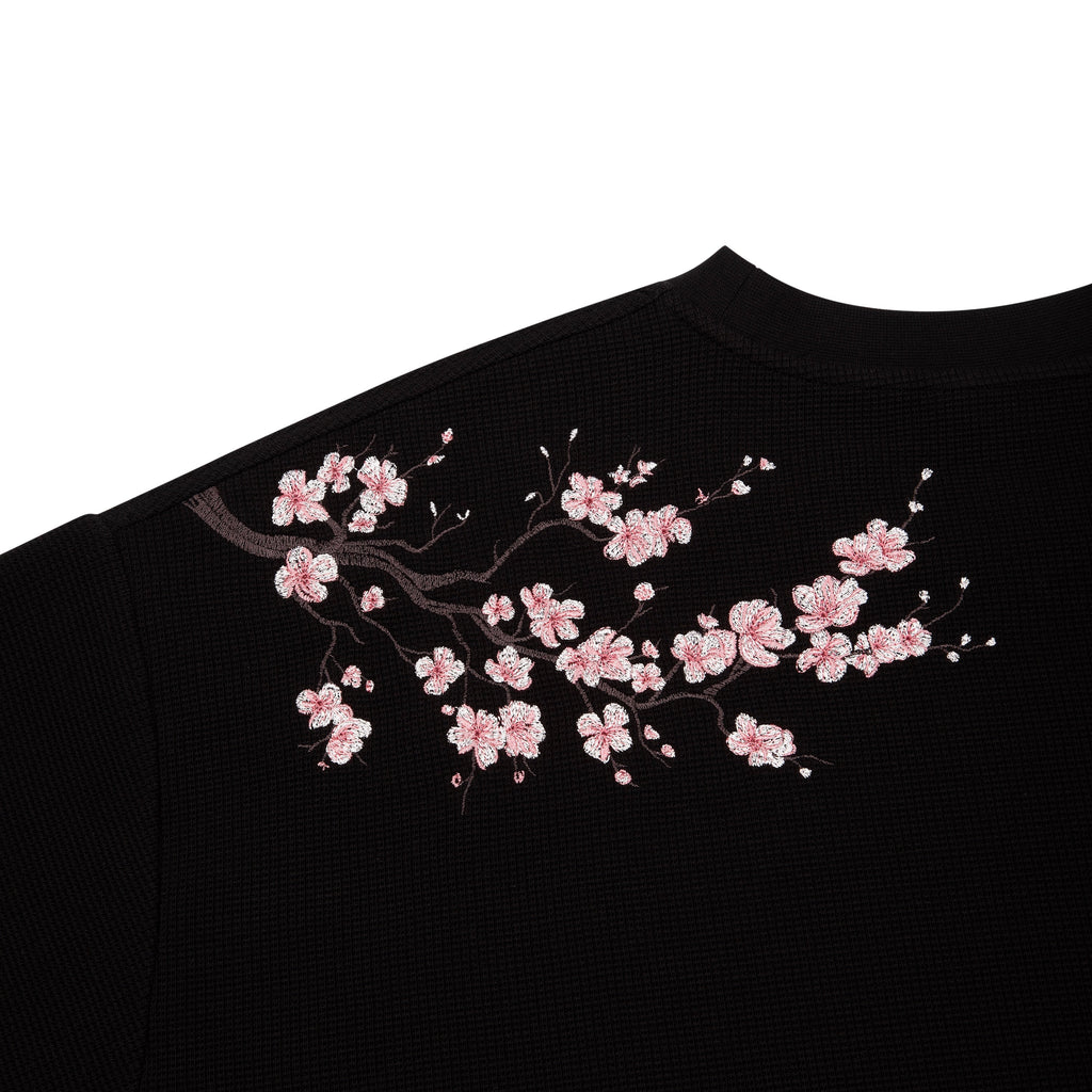 "blossom" waffle Longsleeve black