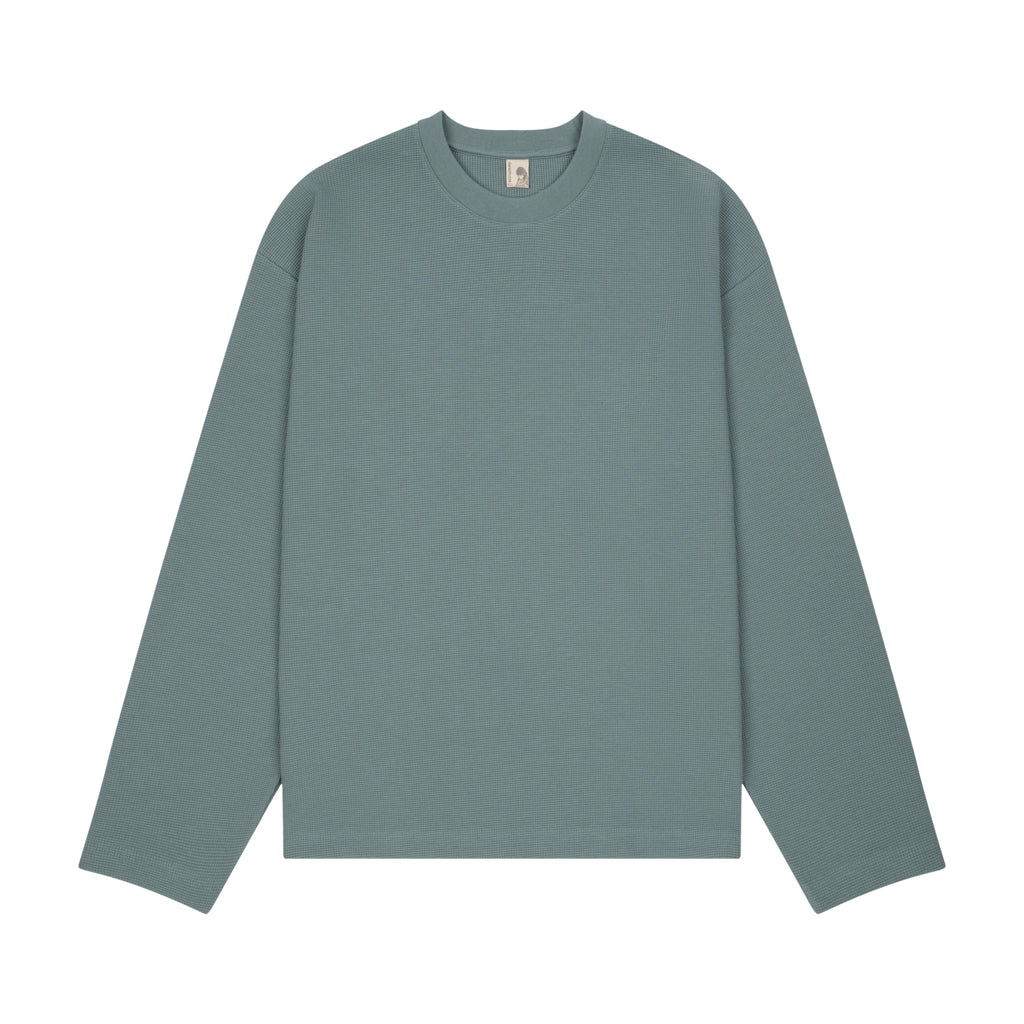 "blossom" waffle Longsleeve blue