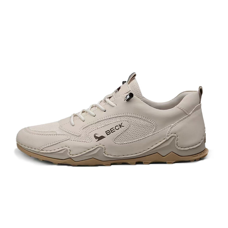Non-slip Lightweight Cowhide Breathable Casual Leather Shoes