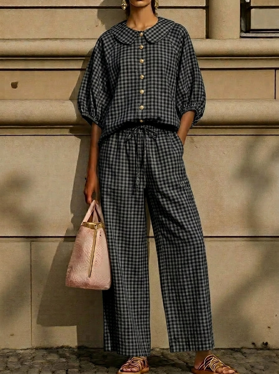 The Sun-Drenched Tuscany Gingham Set