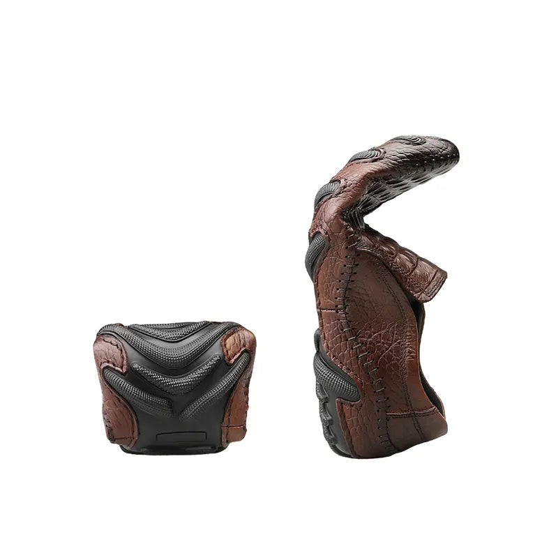 Crocodile Print Moccasin Shoes