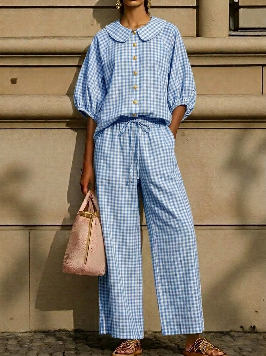 The Sun-Drenched Tuscany Gingham Set