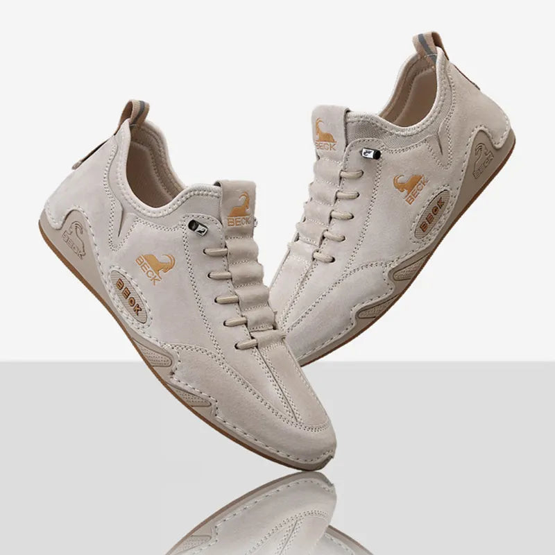 Casual Sneakers Cowhide Soft-soled Men's Shoes