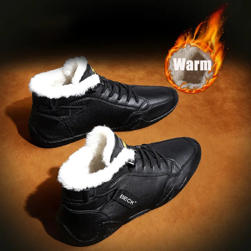 High-top Cowhide Men Boot