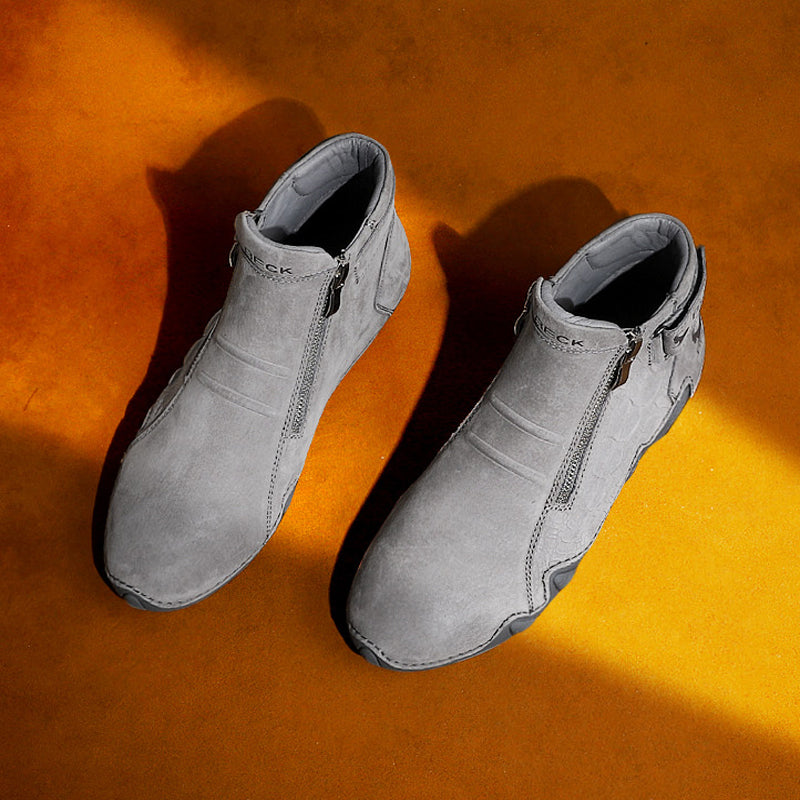 Alligator Print Casual Leather Boots