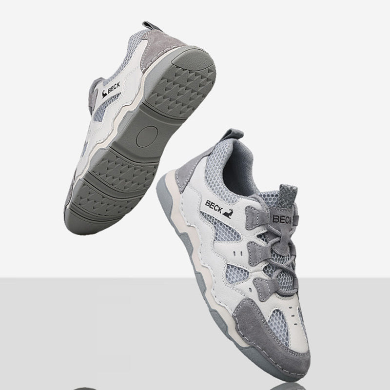 Cowhide Mesh Shoes Summer Breathable Sneakers