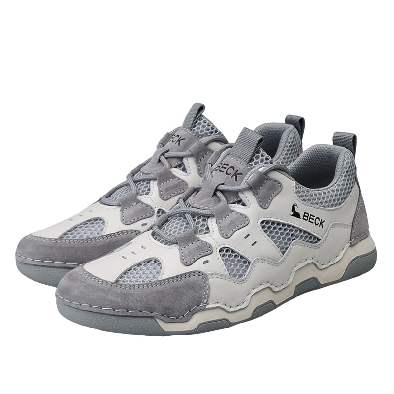Cowhide Mesh Shoes Summer Breathable Sneakers