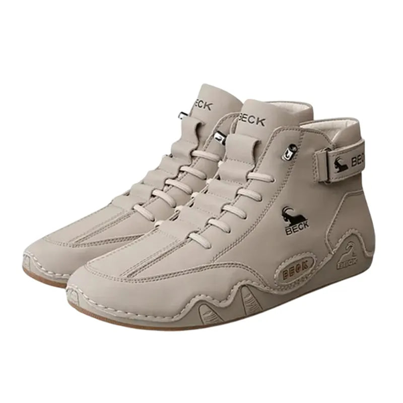 Leather Non-slip Soft Sole Warm Daily Casual High-top Sneakers