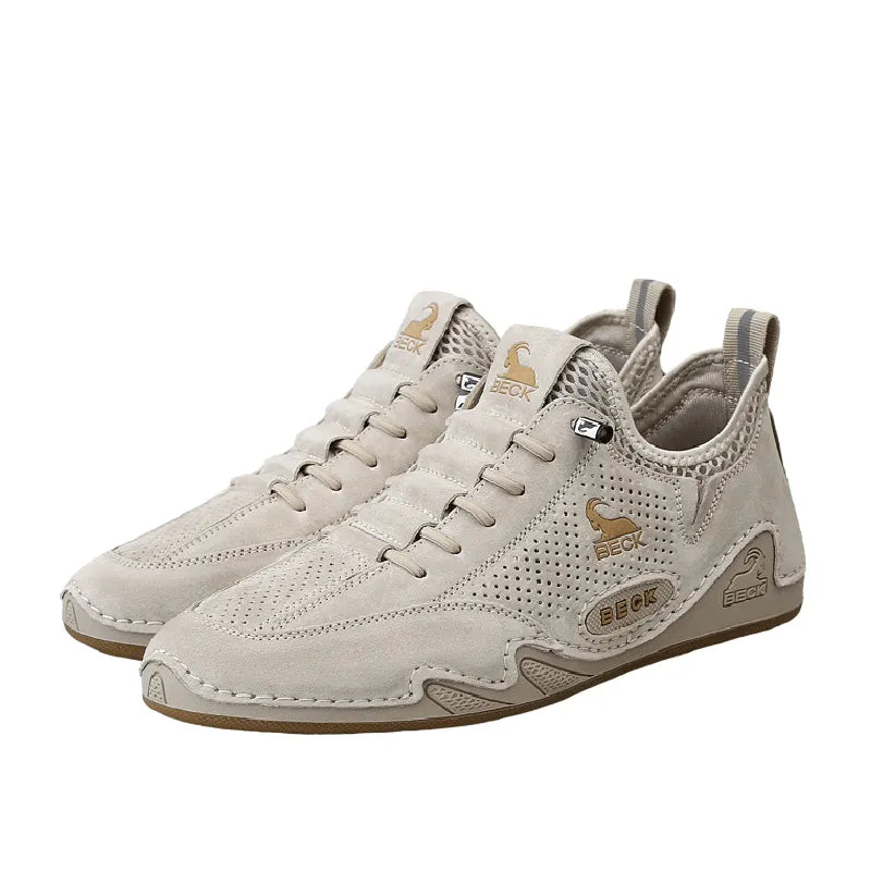 Breathable Leather Soft Soled Outdoor Men's Sneaker