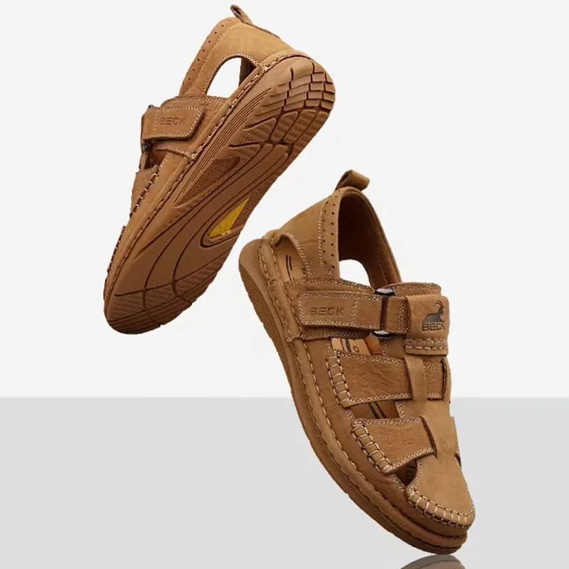 Cowhide Breathable Beach Shoes Casual Sandals