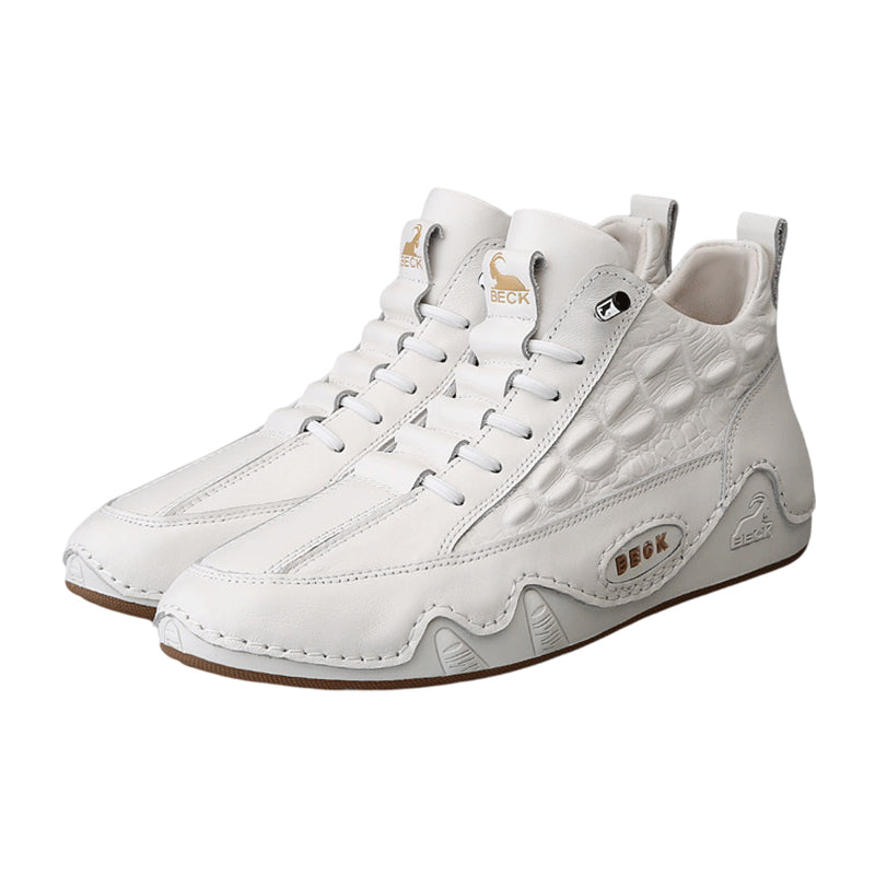 Crocodile Print High-top Soft-soled Boot