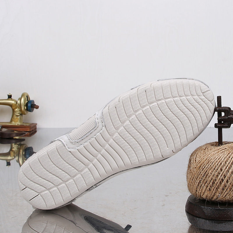 Handmade Casual Skate Shoes Mesh And Leather Two Styles