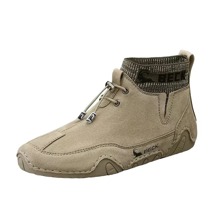 Hand-stitched Leather Ankle Boots For Women