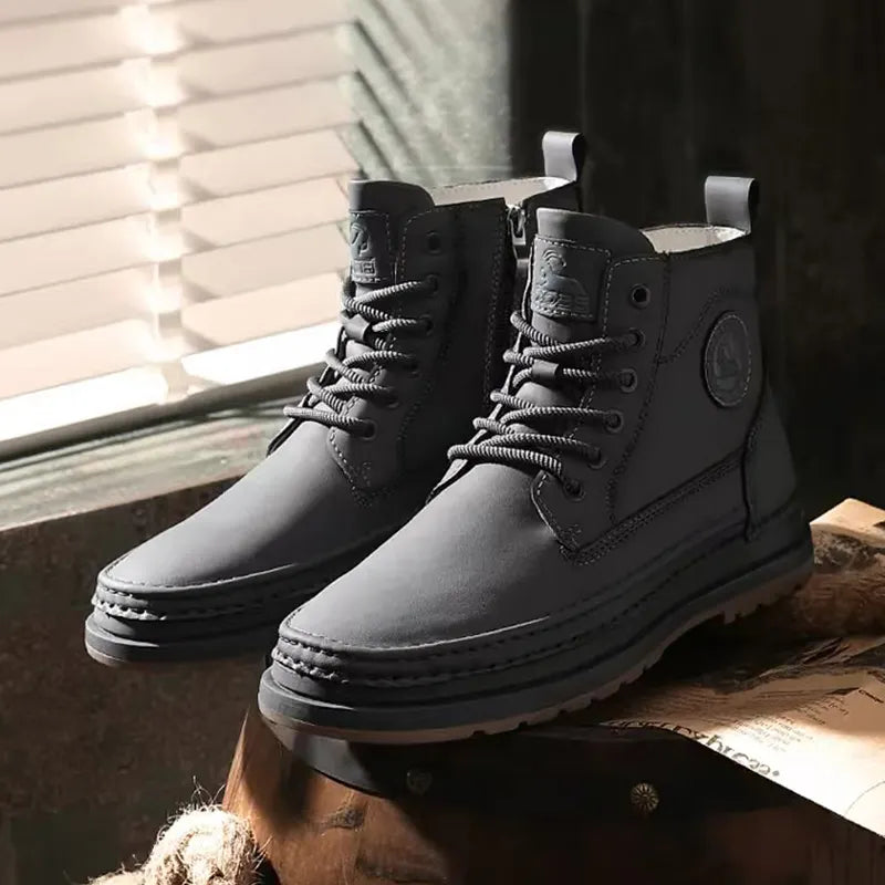 Cowhide Fashion Versatile Martin Boots