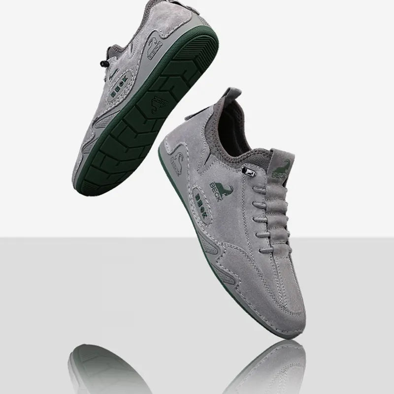 Casual Sneakers Cowhide Soft-soled Men's Shoes