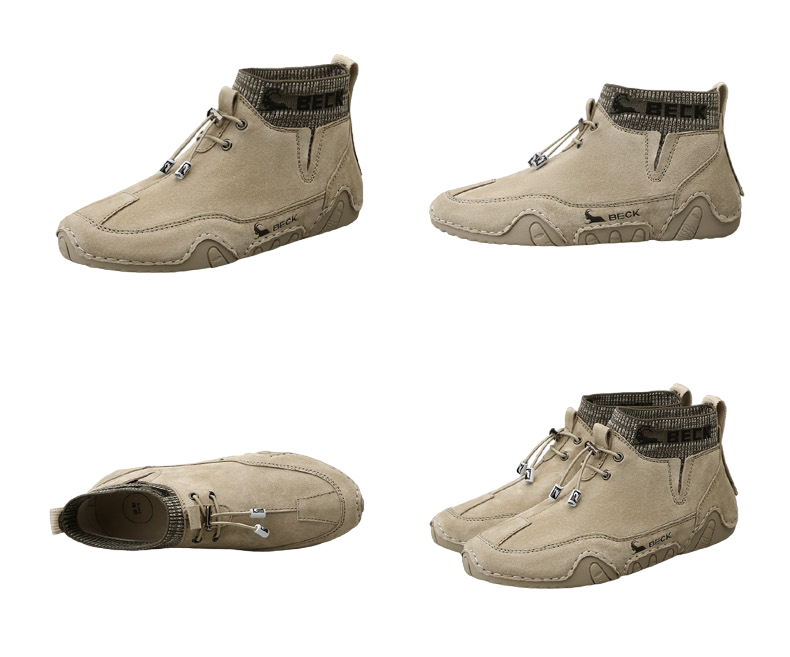 Hand-stitched Leather Ankle Boots For Women