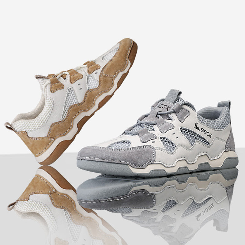 Cowhide Mesh Shoes Summer Breathable Sneakers
