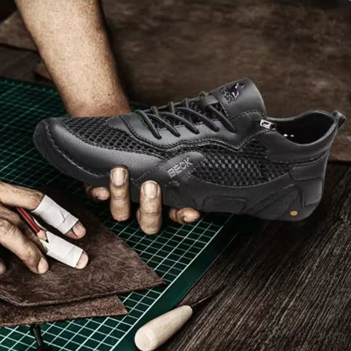 Italy New Arrivals Genuine Leather Breathable Sneakers