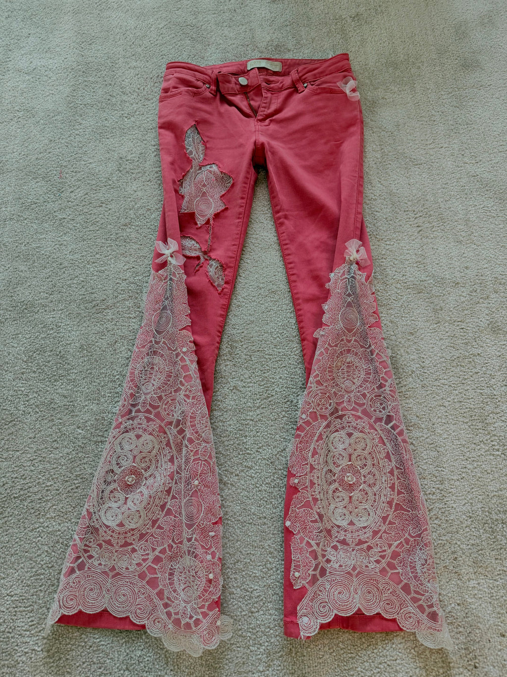 Lace jeans