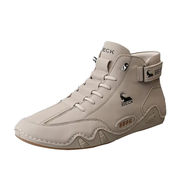 Leather Non-slip Soft Sole Warm Daily Casual High-top Sneakers