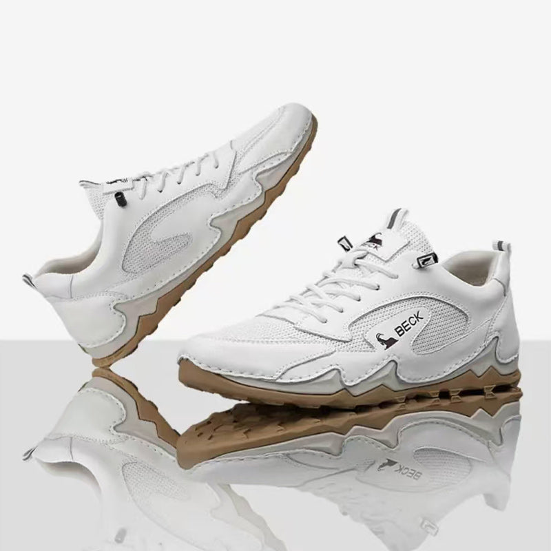 Non-slip Lightweight Cowhide Breathable Casual Leather Shoes