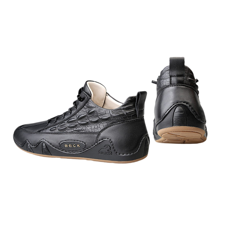 Crocodile Print High-top Soft-soled Boot