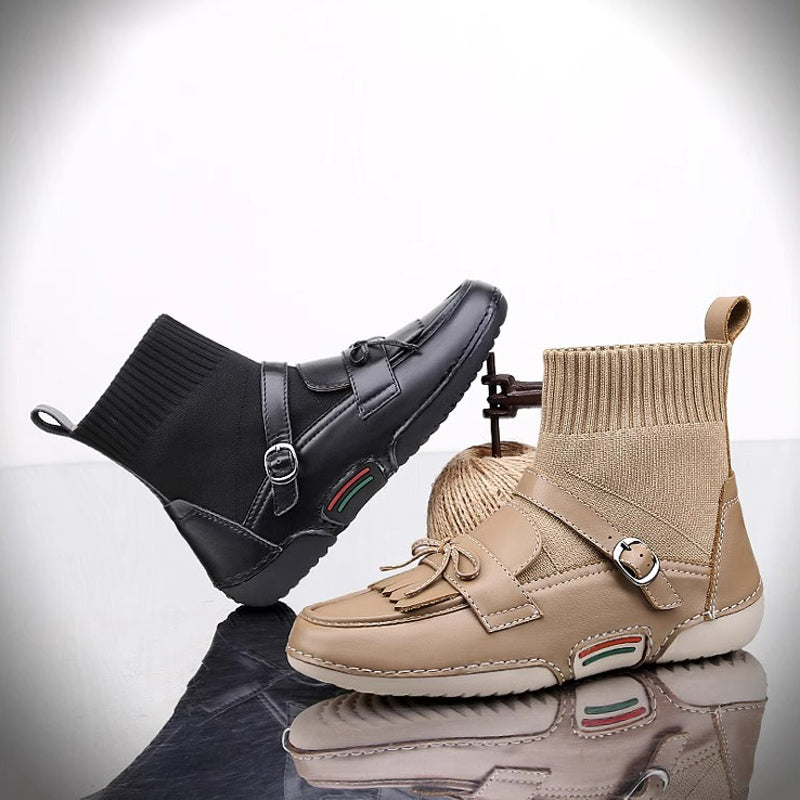 High Top Casual Woolen Sock Women Boots