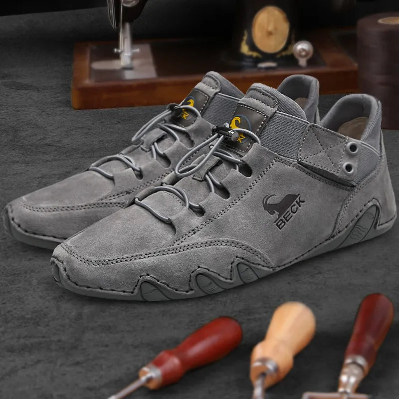 Handmade Elastic Rope Leather Shoes