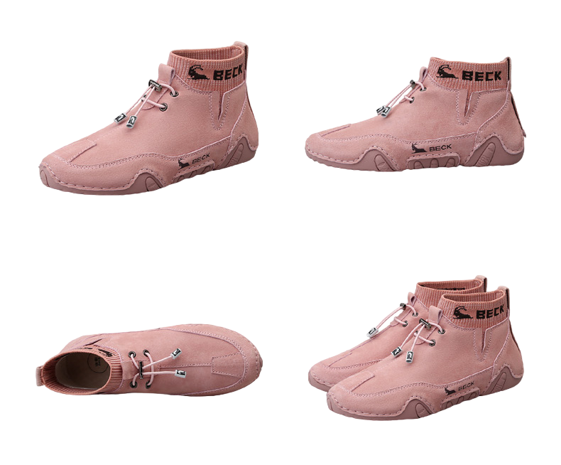 Hand-stitched Leather Ankle Boots For Women