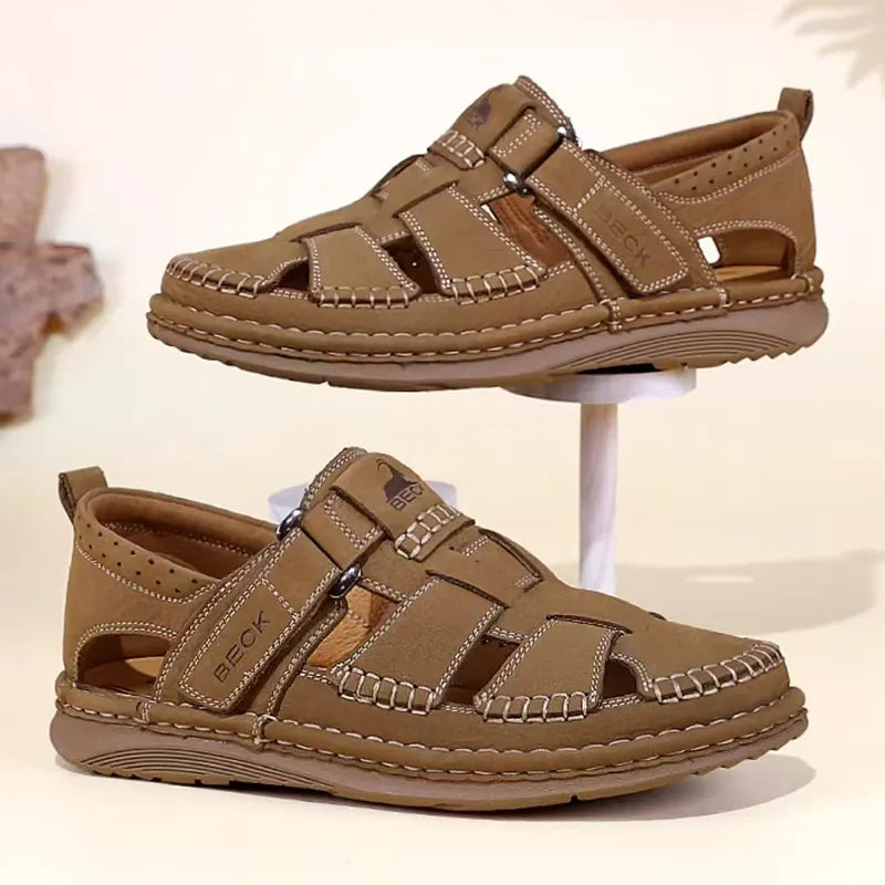 Cowhide Breathable Beach Shoes Casual Sandals