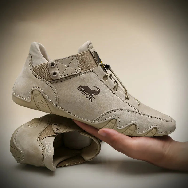 Handmade Elastic Rope Leather Shoes