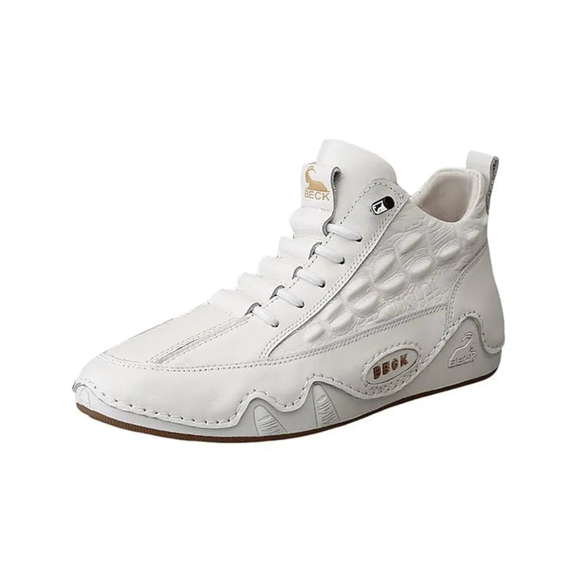 Crocodile Print High-top Soft-soled Boot