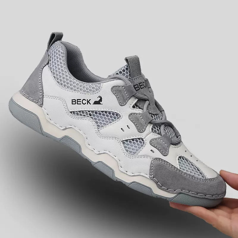 Cowhide Mesh Shoes Summer Breathable Sneakers