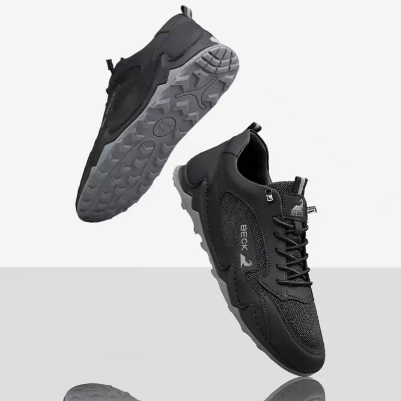 Non-slip Lightweight Cowhide Breathable Casual Leather Shoes