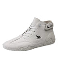 Leather Soft Sole High Top Casual Shoes