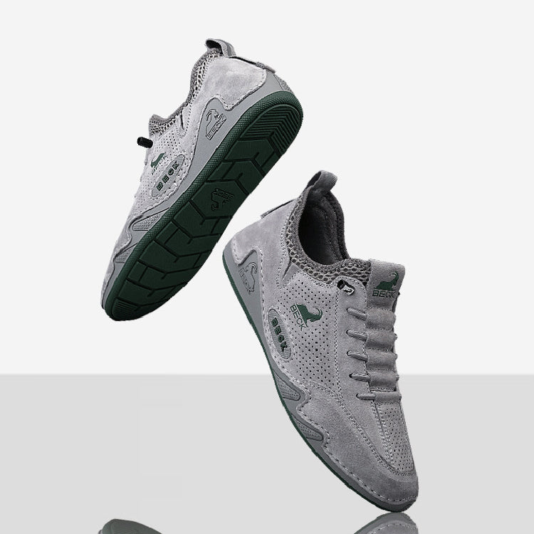 Breathable Leather Soft Soled Outdoor Men's Sneaker